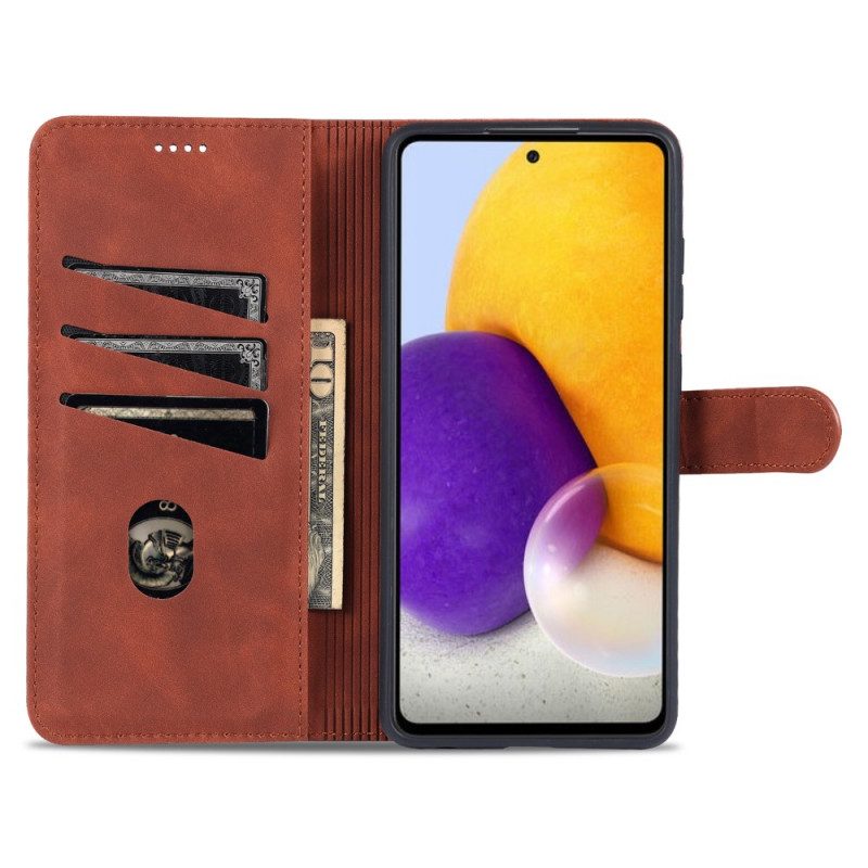 Custodia in pelle Samsung Galaxy A72 4G / A72 5G Azns Effetto Pelle