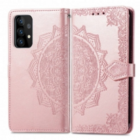 Custodia in pelle Samsung Galaxy A72 4G / A72 5G Mandala Medioevo