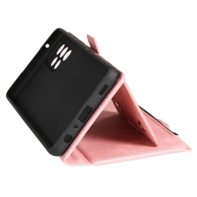 Custodia in pelle Samsung Galaxy A72 4G / A72 5G Portamonete E Portacarte