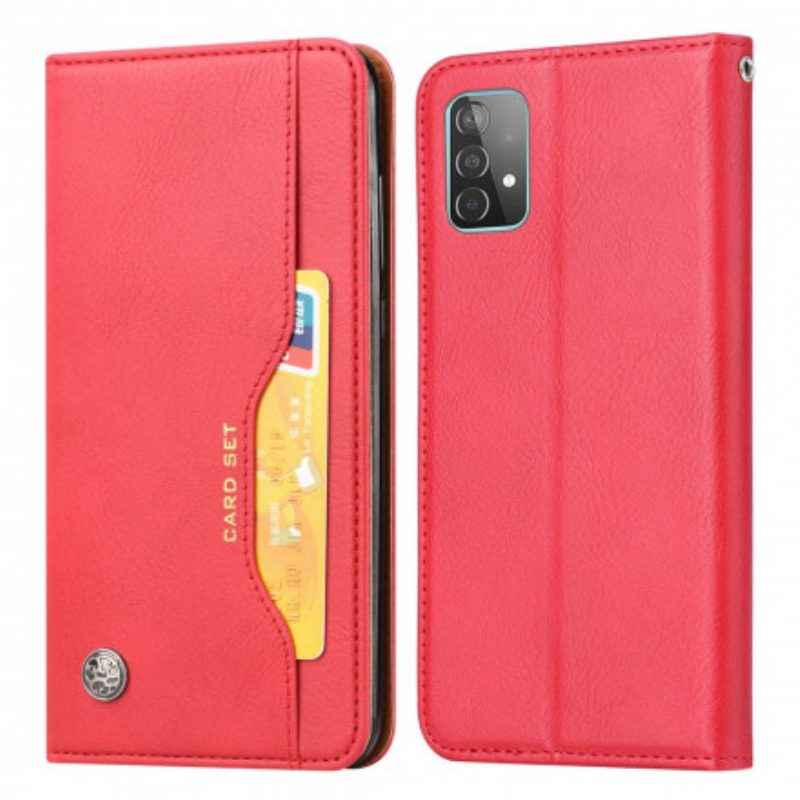 Folio Cover Samsung Galaxy A72 4G / A72 5G Custodia in pelle Portacarte In Ecopelle