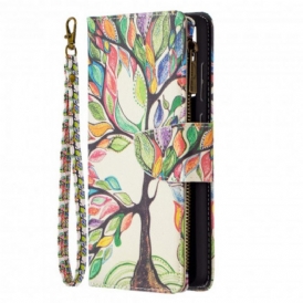 Folio Cover Samsung Galaxy A72 4G / A72 5G Tasca Per Albero Con Cerniera