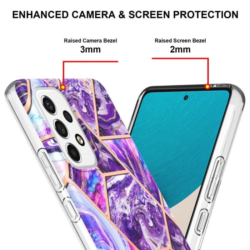 Cover Samsung Galaxy M53 5G Marmo Geometrico Appariscente