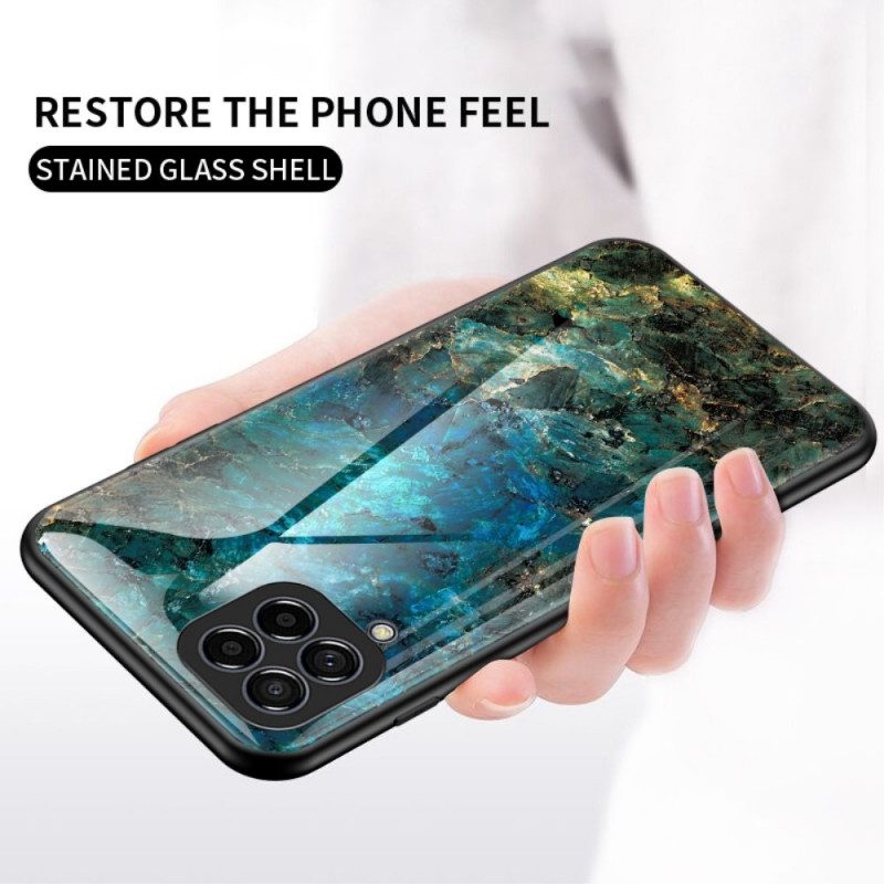 Cover Samsung Galaxy M53 5G Vetro Temperato In Marmo