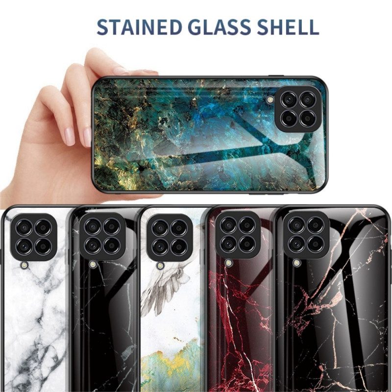 Cover Samsung Galaxy M53 5G Vetro Temperato In Marmo