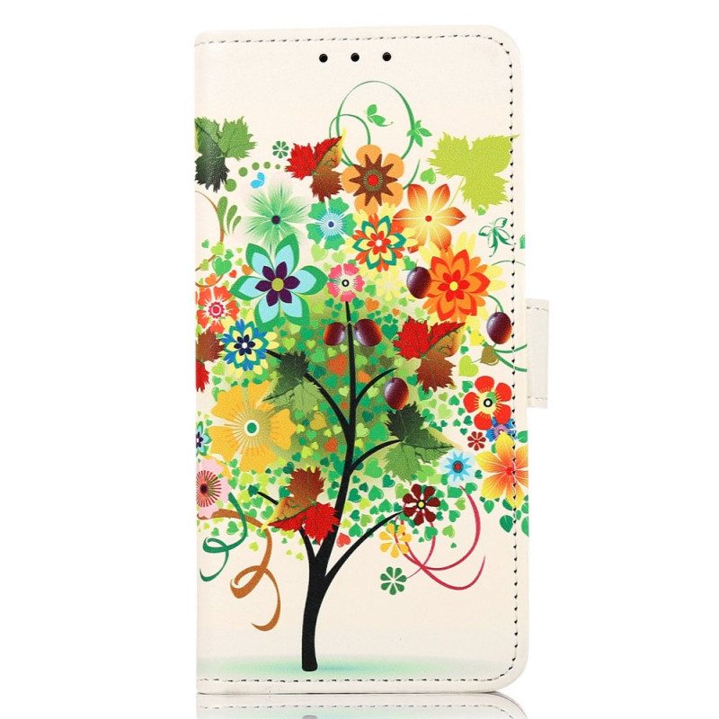 Custodia A Portafoglio Samsung Galaxy M53 5G Albero In Fiore