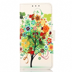 Custodia A Portafoglio Samsung Galaxy M53 5G Albero In Fiore