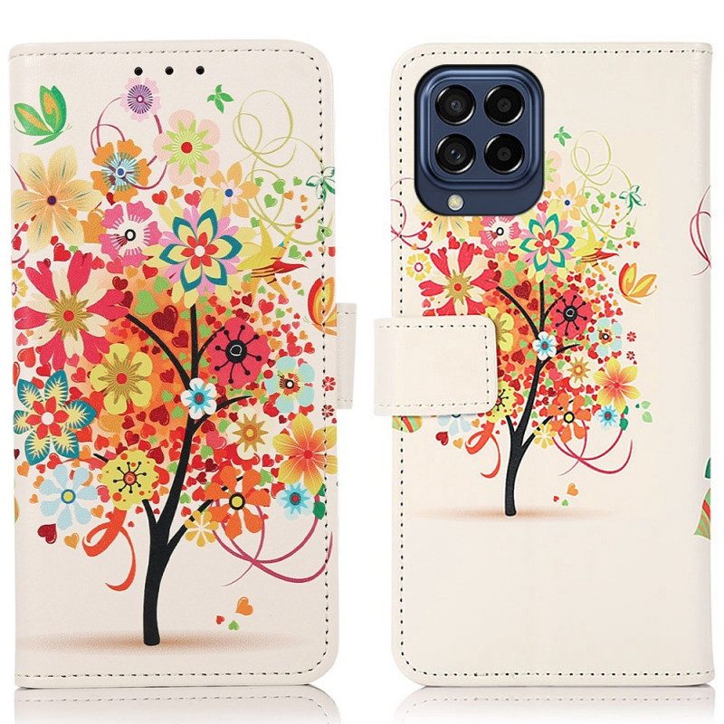 Custodia A Portafoglio Samsung Galaxy M53 5G Albero In Fiore