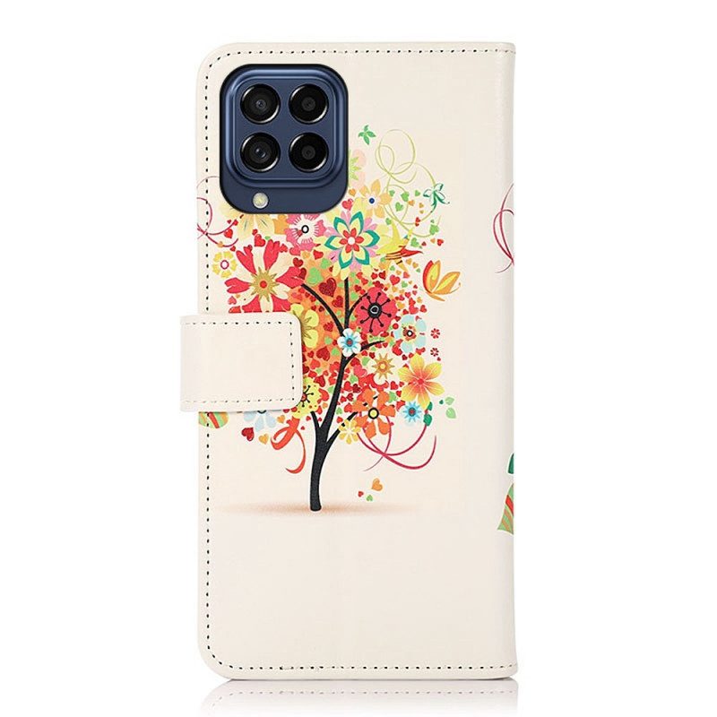 Custodia A Portafoglio Samsung Galaxy M53 5G Albero In Fiore