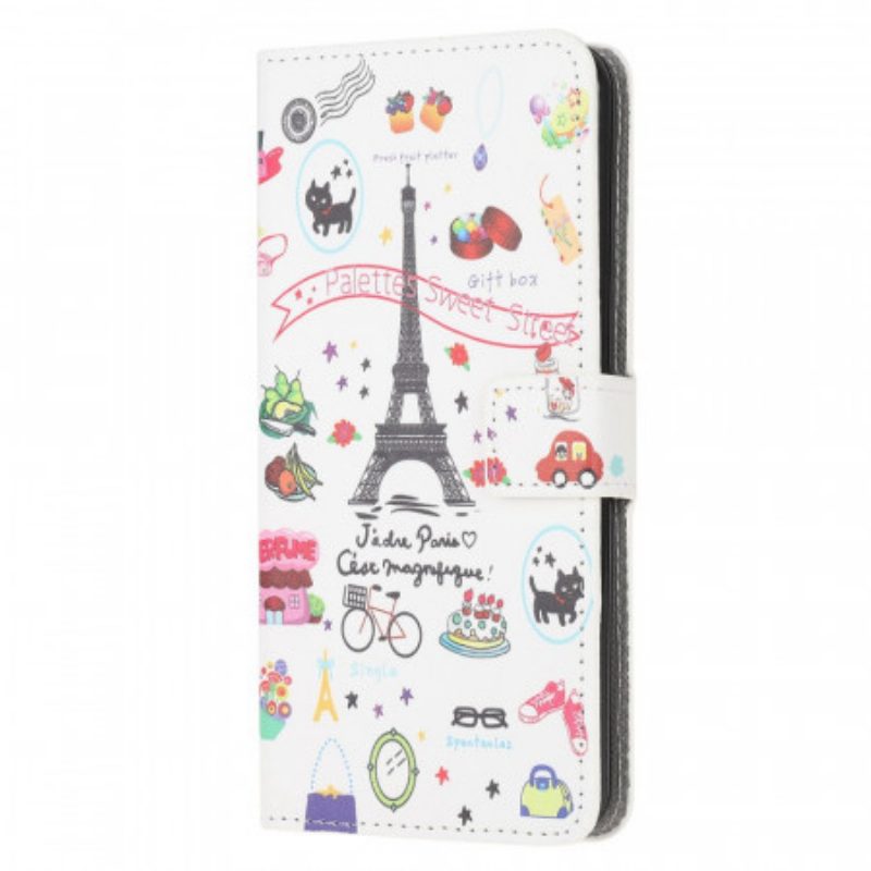 Custodia A Portafoglio Samsung Galaxy M53 5G Mi Piace Parigi