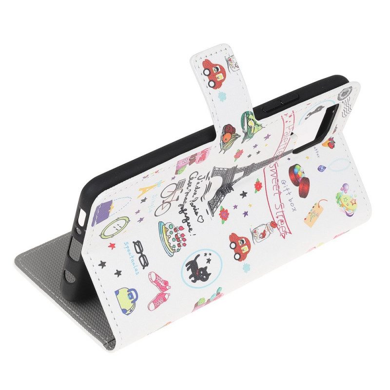 Custodia A Portafoglio Samsung Galaxy M53 5G Mi Piace Parigi