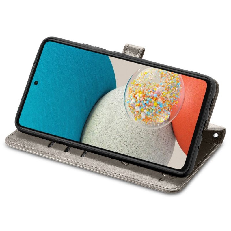 Custodia in pelle Samsung Galaxy M53 5G Animali Animati