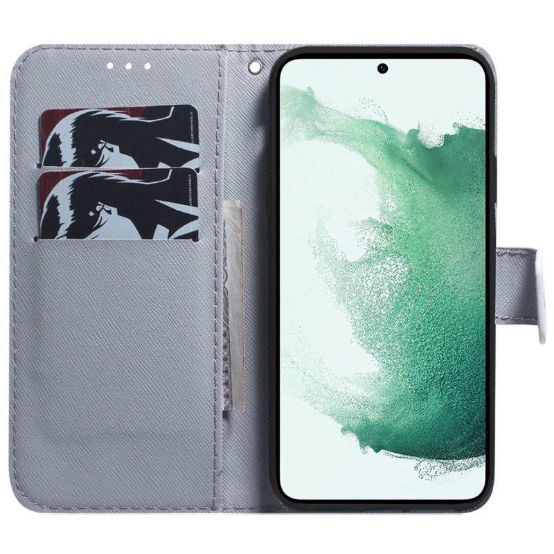 Custodia in pelle Samsung Galaxy M53 5G Cane Dell'acquerello