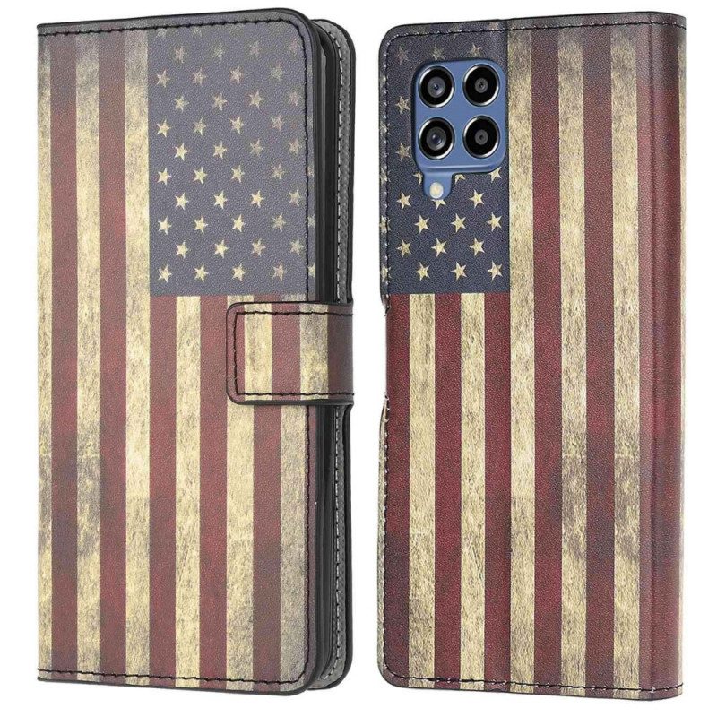 Custodia in pelle Samsung Galaxy M53 5G Cane Dell'acquerello