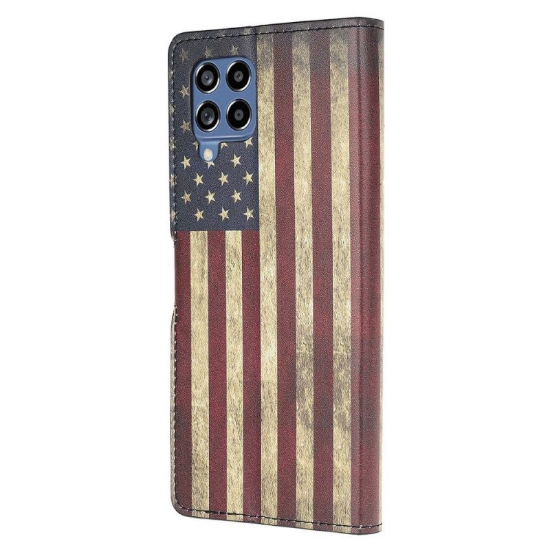 Custodia in pelle Samsung Galaxy M53 5G Cane Dell'acquerello