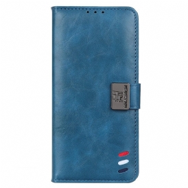 Custodia in pelle Samsung Galaxy M53 5G Chiusura In Argento Tricolore