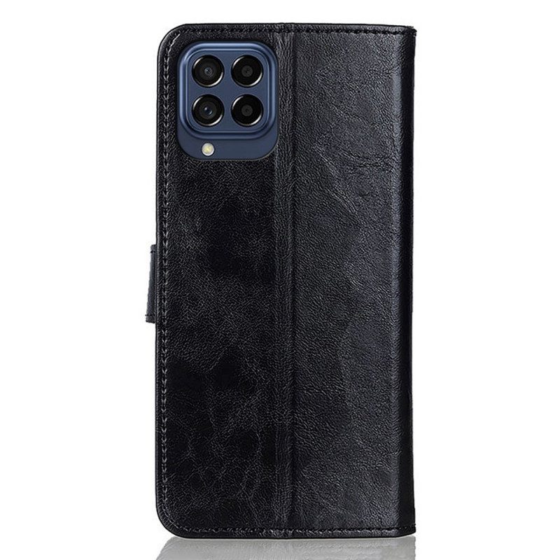Custodia in pelle Samsung Galaxy M53 5G Chiusura In Argento Tricolore
