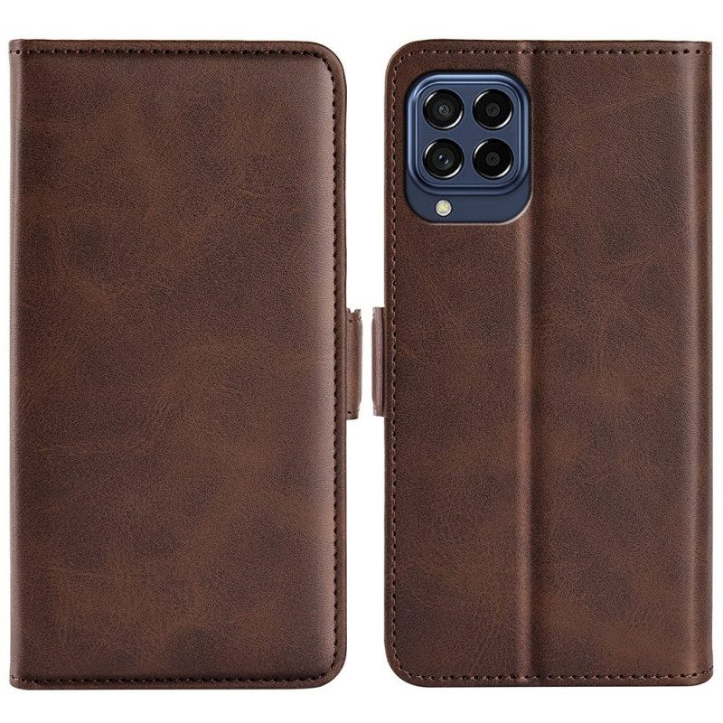 Custodia in pelle Samsung Galaxy M53 5G Folio Cover Doppio Lembo