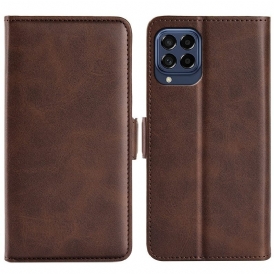 Custodia in pelle Samsung Galaxy M53 5G Folio Cover Doppio Lembo