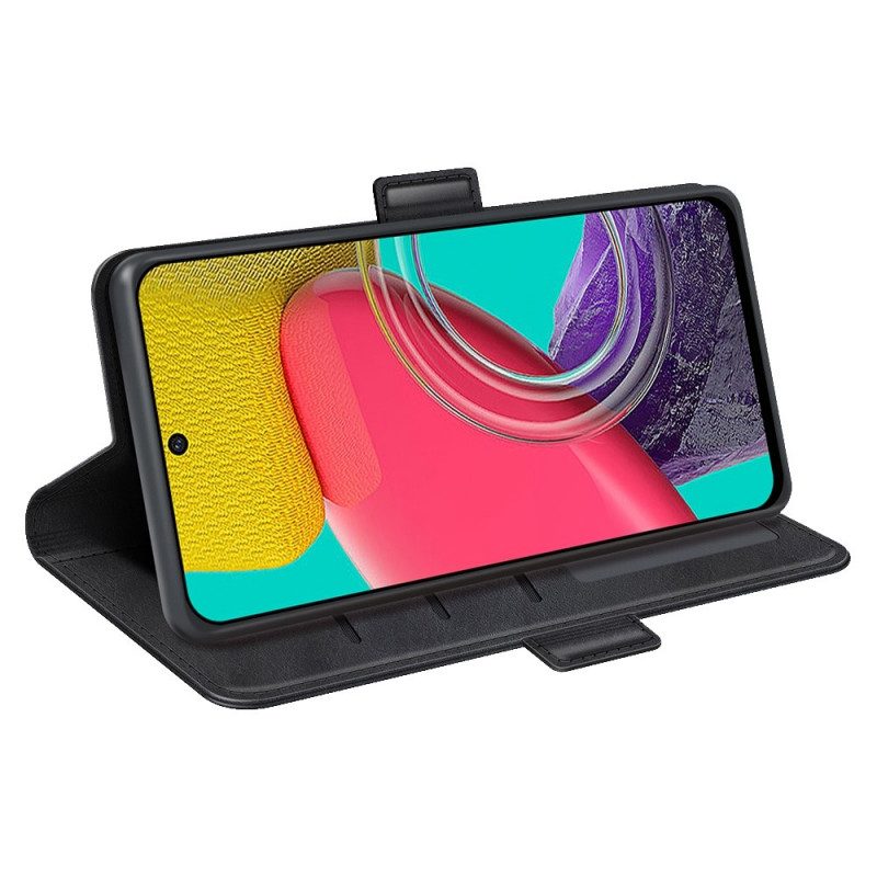 Custodia in pelle Samsung Galaxy M53 5G Folio Cover Doppio Lembo