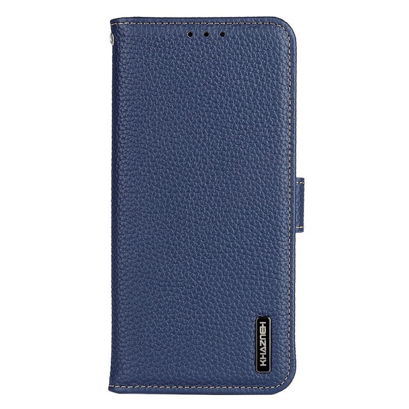 Custodia in pelle Samsung Galaxy M53 5G Khazneh Pelle Di Litchi