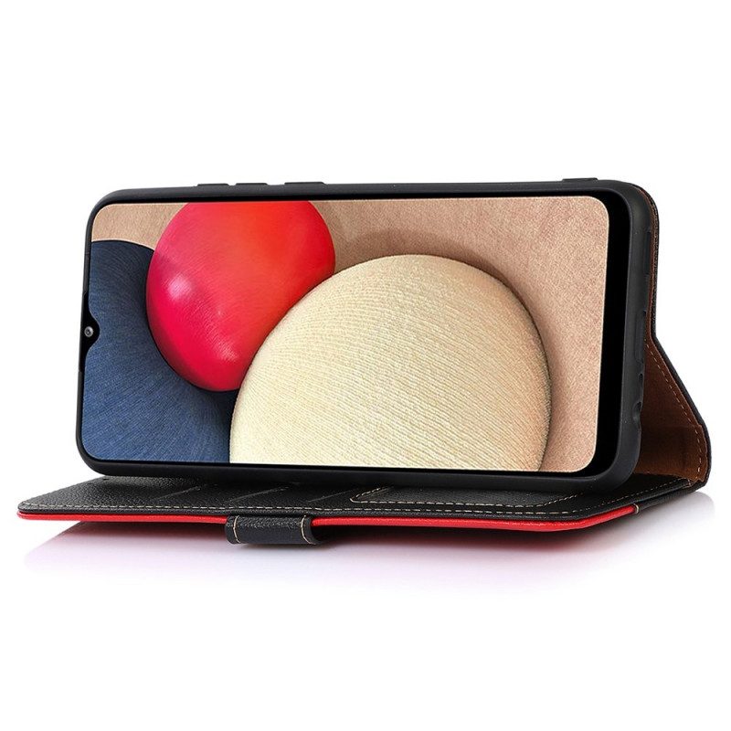 Custodia in pelle Samsung Galaxy M53 5G Lychee Style Rfid Khazneh