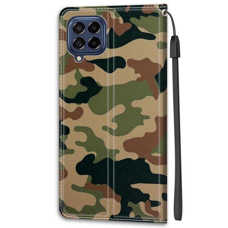 Custodia in pelle Samsung Galaxy M53 5G Mimetica Con Cinturino