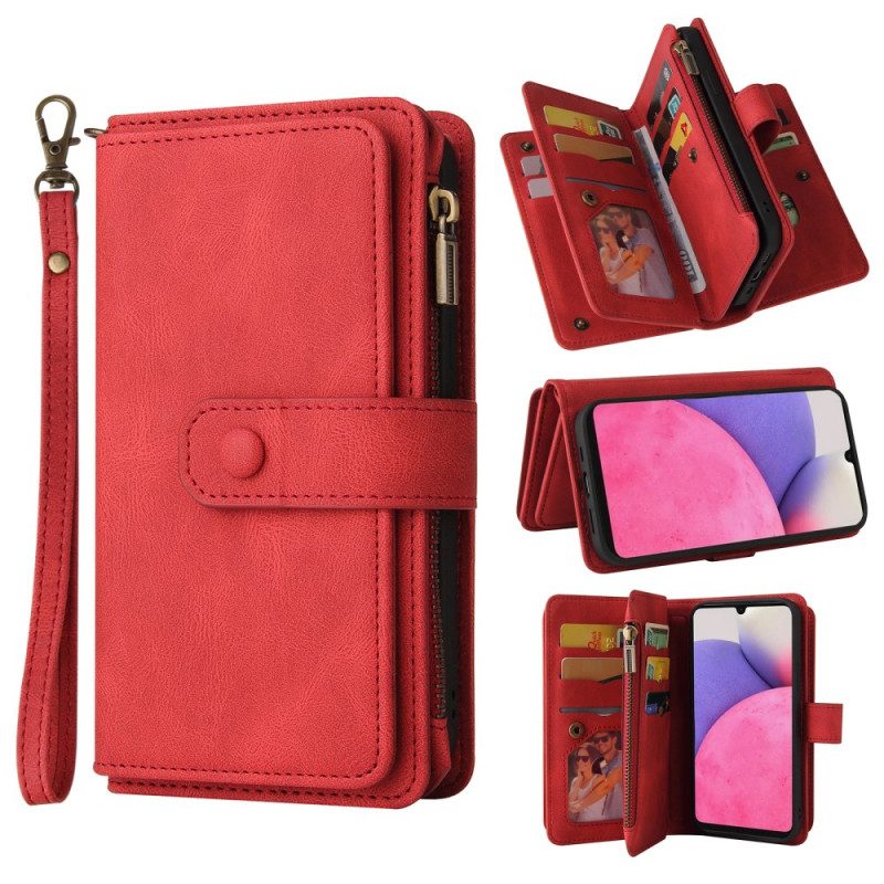 Custodia in pelle Samsung Galaxy M53 5G Portacarte Multifunzione Da 10 Carte