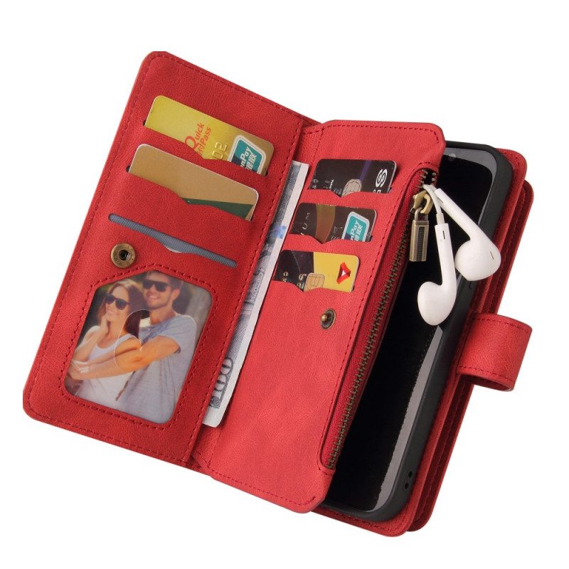 Custodia in pelle Samsung Galaxy M53 5G Portacarte Multifunzione Da 10 Carte