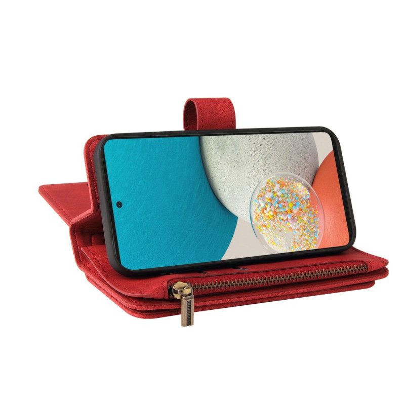 Custodia in pelle Samsung Galaxy M53 5G Portacarte Multifunzione Da 10 Carte