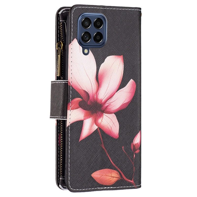 Custodia in pelle Samsung Galaxy M53 5G Portafoglio Portafoglio Di Fiori