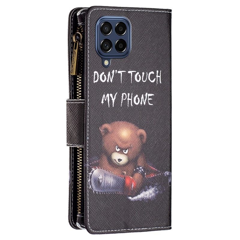 Custodia in pelle Samsung Galaxy M53 5G Portafoglio Portafoglio Orso