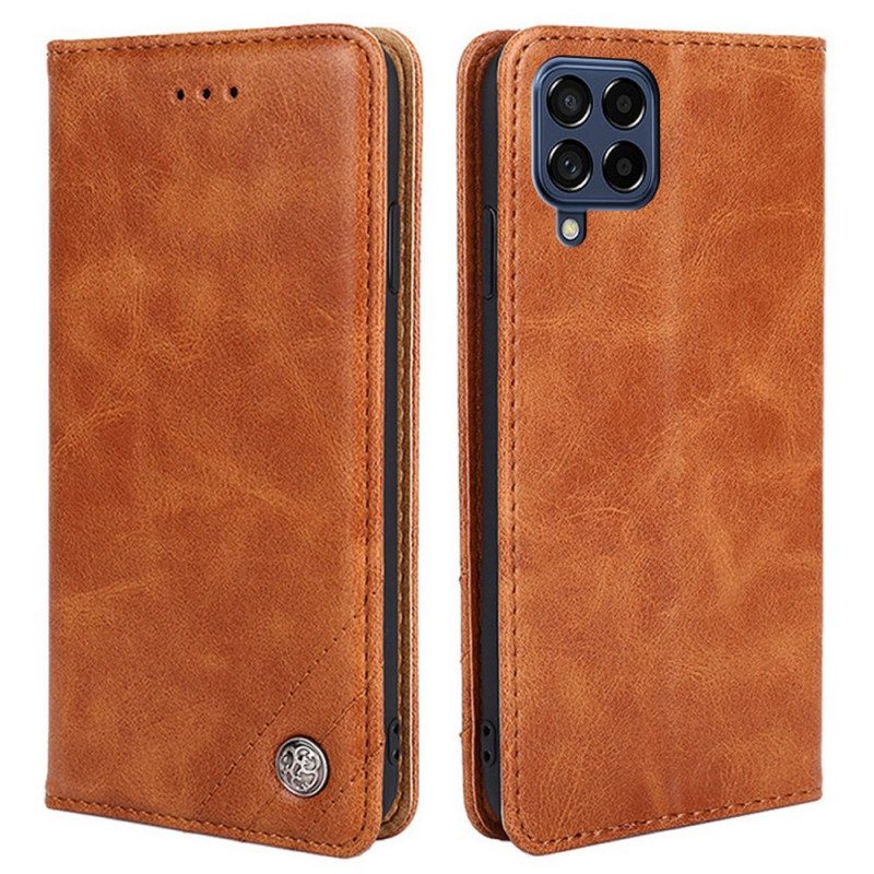 Custodia in pelle Samsung Galaxy M53 5G Rivetti Decorativi