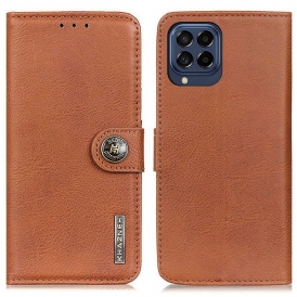 Custodia in pelle Samsung Galaxy M53 5G Similpelle Khazneh