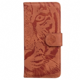 Custodia in pelle Samsung Galaxy M53 5G Stampa Tigrata
