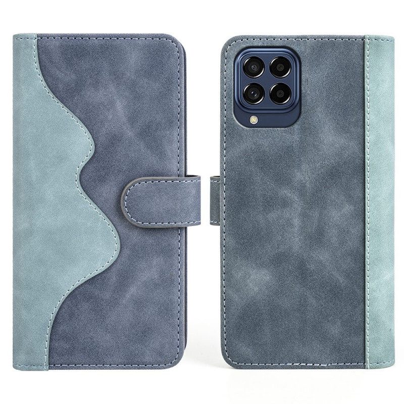 Custodia in pelle Samsung Galaxy M53 5G Stile In Pelle Ondulata