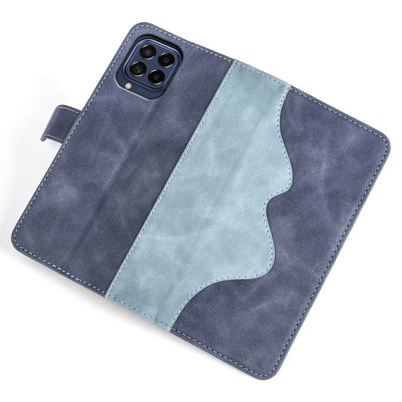 Custodia in pelle Samsung Galaxy M53 5G Stile In Pelle Ondulata