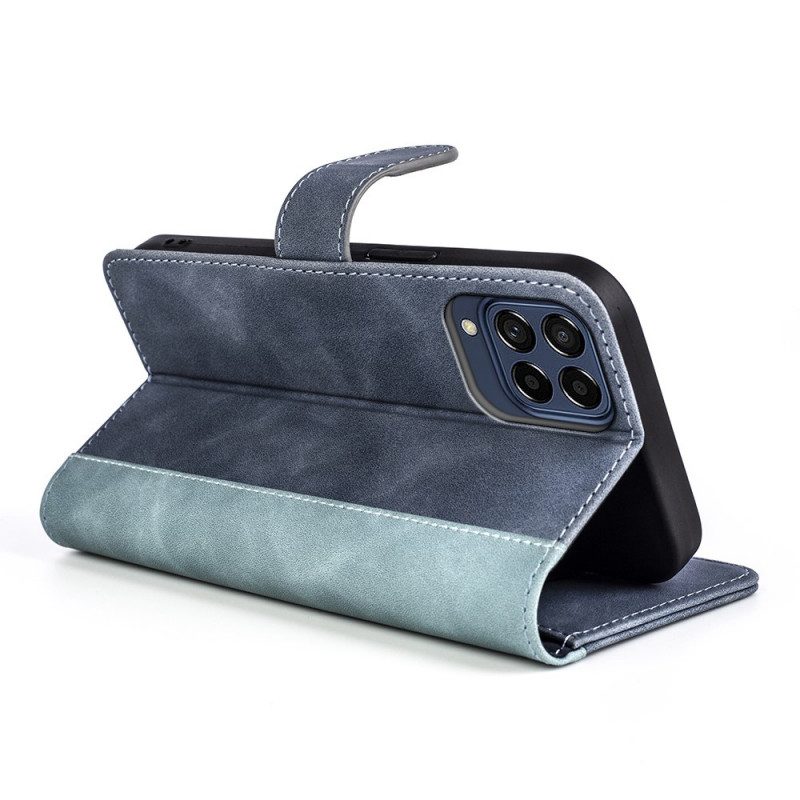 Custodia in pelle Samsung Galaxy M53 5G Stile In Pelle Ondulata