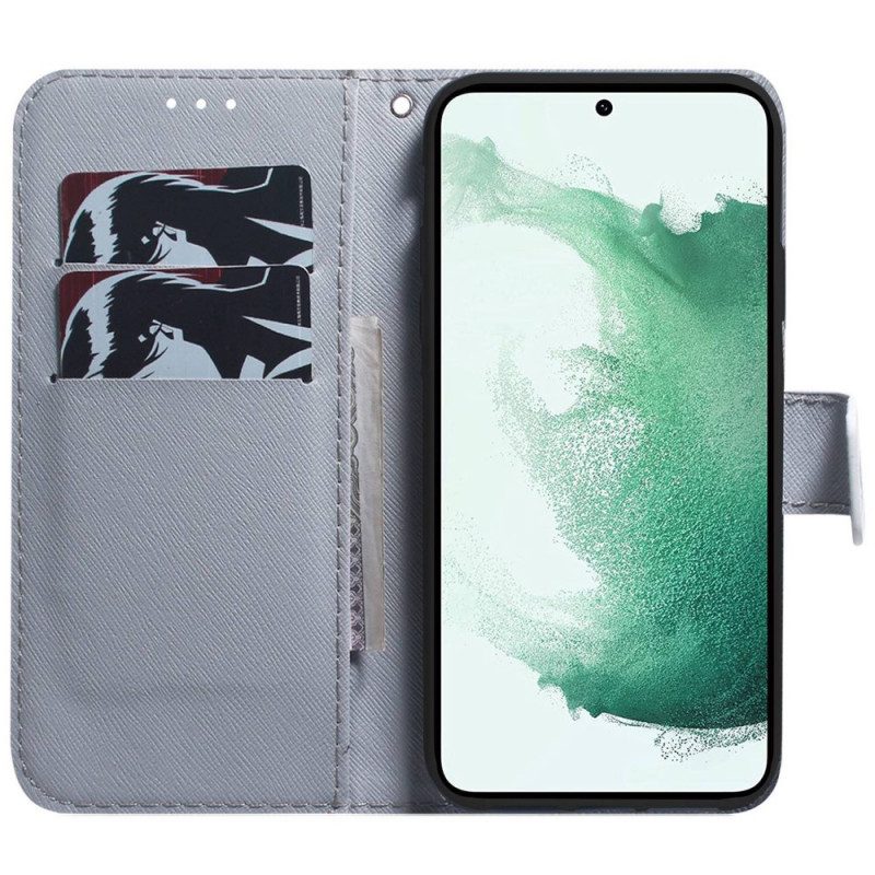 Custodia in pelle Samsung Galaxy M53 5G Tigre Bianca