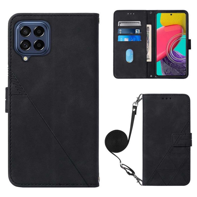Custodia in pelle Samsung Galaxy M53 5G Triangoli Delle Spalle