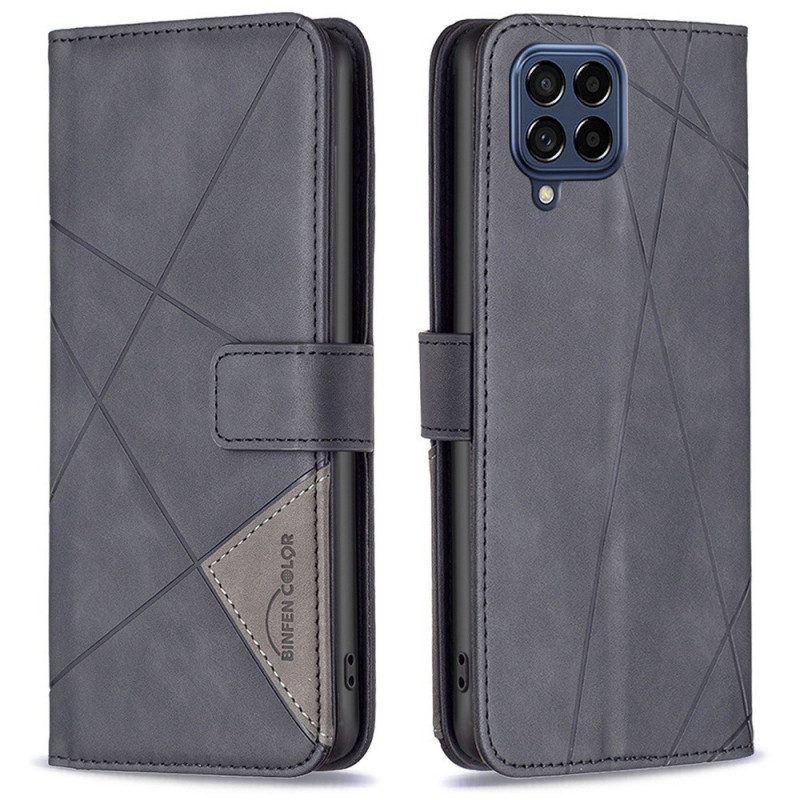 Custodia in pelle Samsung Galaxy M53 5G Triangoli Di Colore Binfen