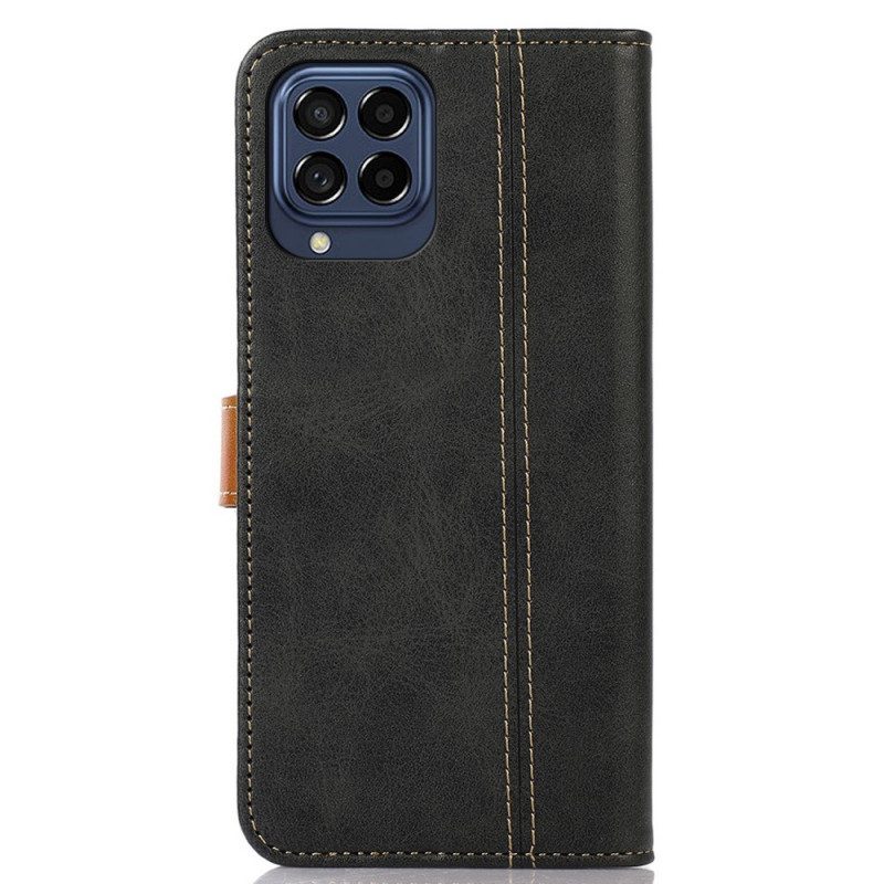 Folio Cover Samsung Galaxy M53 5G Cinturino D'epoca