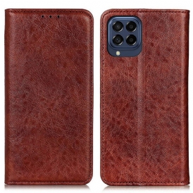 Folio Cover Samsung Galaxy M53 5G Custodia in pelle Struttura In Pelle