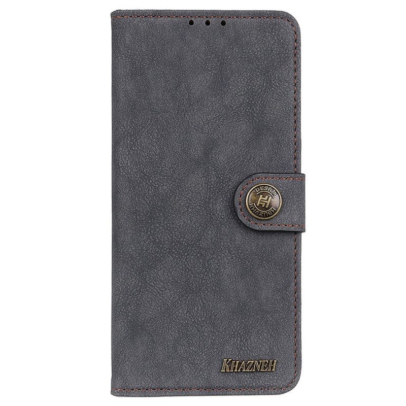 Folio Cover Samsung Galaxy M53 5G Khazneh Crosta Di Cuoio