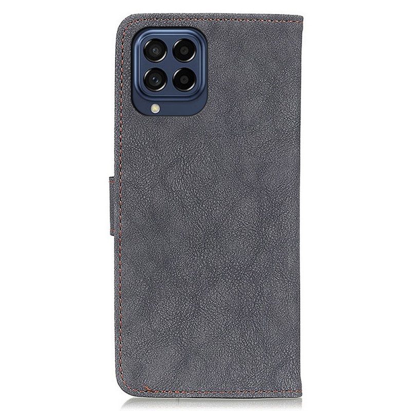 Folio Cover Samsung Galaxy M53 5G Khazneh Crosta Di Cuoio