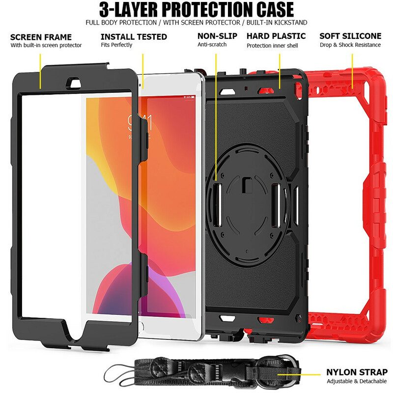 Cover iPad 10.2" (2020) (2019) Con Tracolla E Tracolla