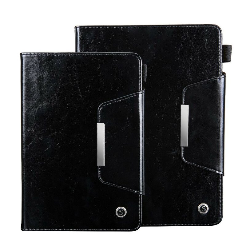 Custodia in pelle iPad 10.2" (2020) (2019) Chiusura In Argento