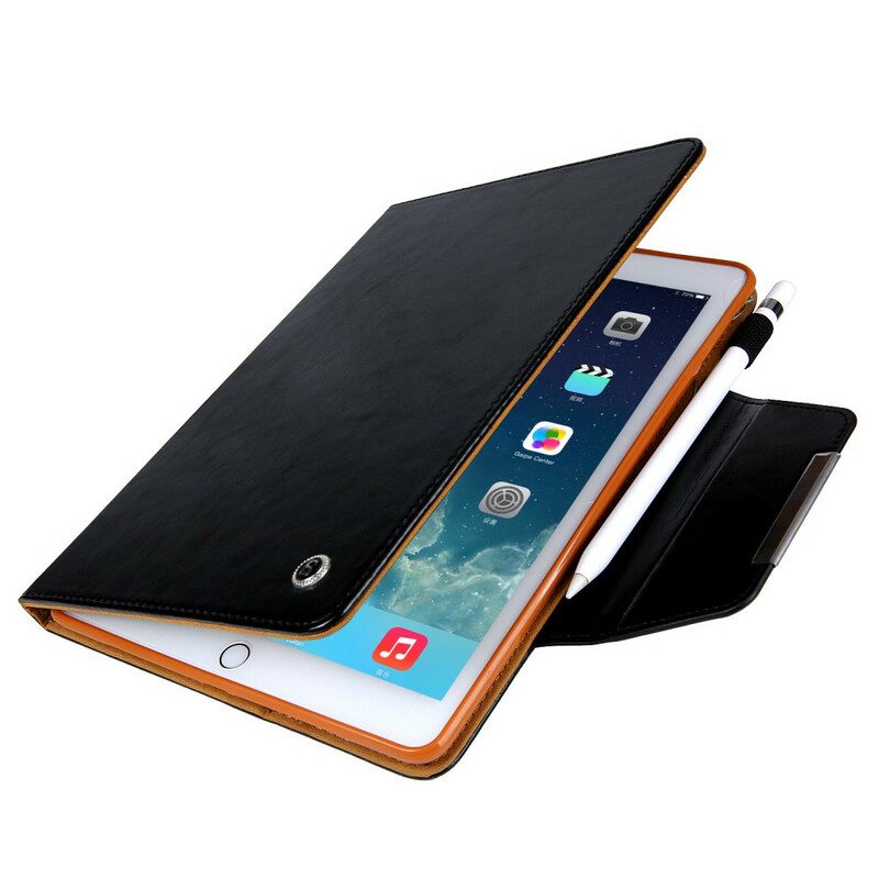 Custodia in pelle iPad 10.2" (2020) (2019) Chiusura In Argento