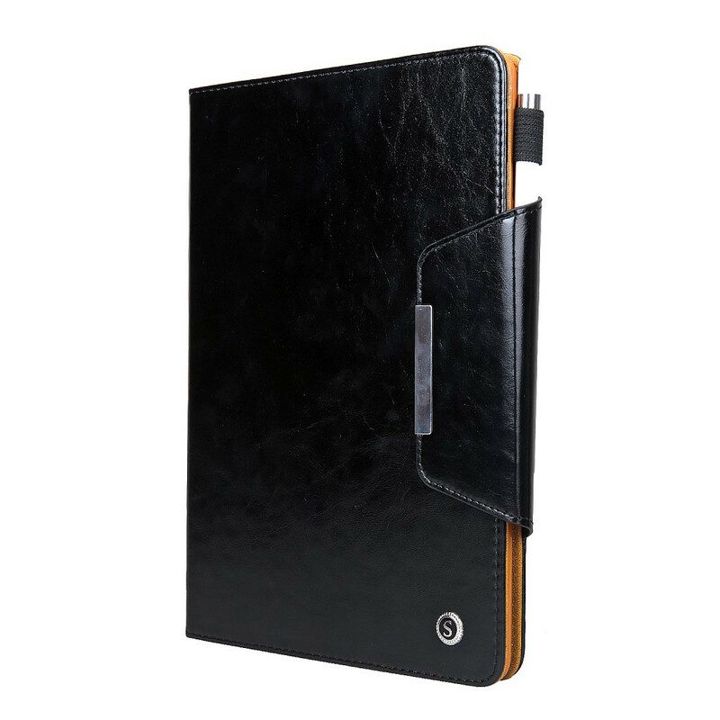 Custodia in pelle iPad 10.2" (2020) (2019) Chiusura In Argento