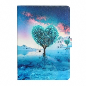 Custodia in pelle iPad 10.2" (2020) (2019) Cuore Dell'albero