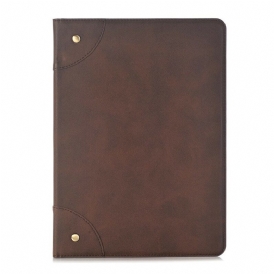 Custodia in pelle iPad 10.2" (2020) (2019) Effetto Pelle Retrò Con Rivetti